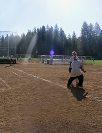 	 students playing baseball